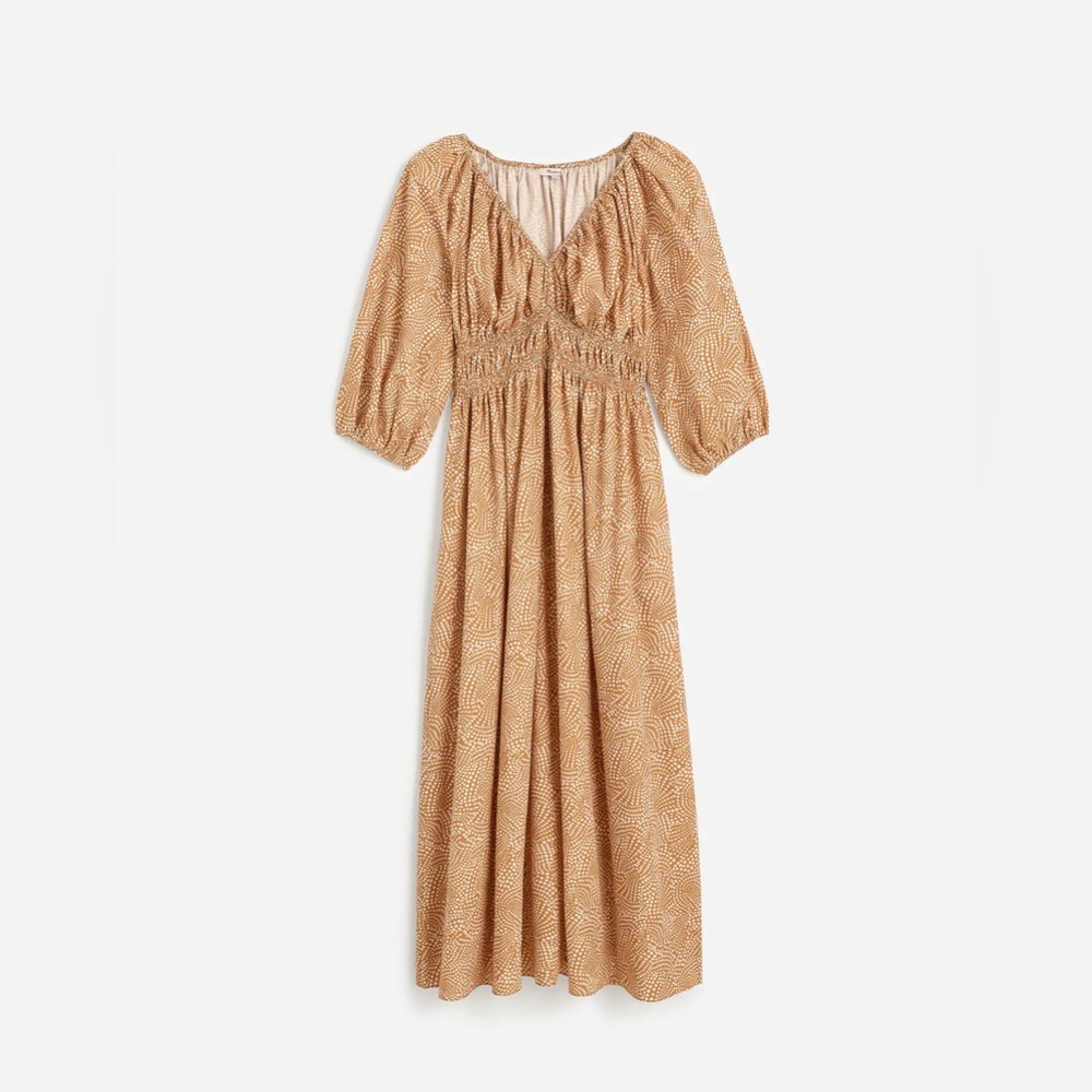 Madewell V-Neck Balloon Sleeve Maxi Dress